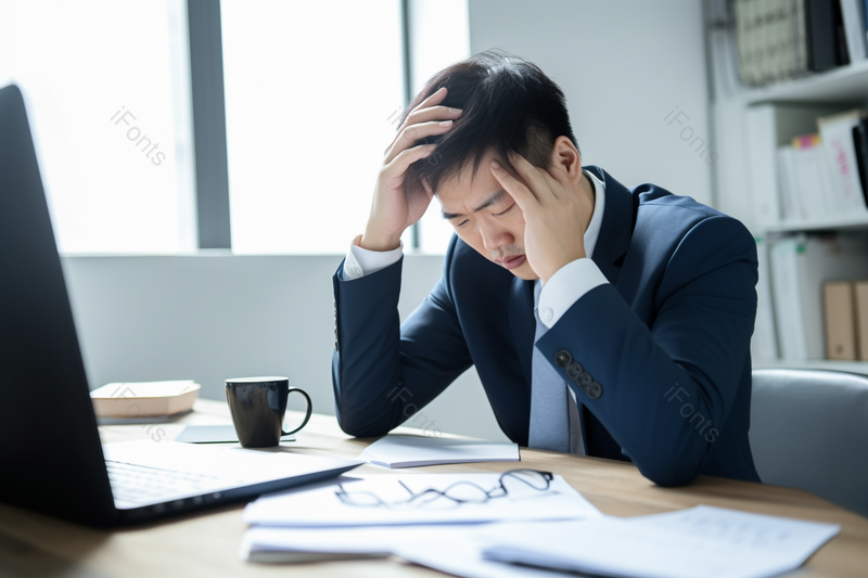 职场商务男士压力头疼发昏脑,高清,摄影图,摄影图片,图片大全,摄影图免费下载